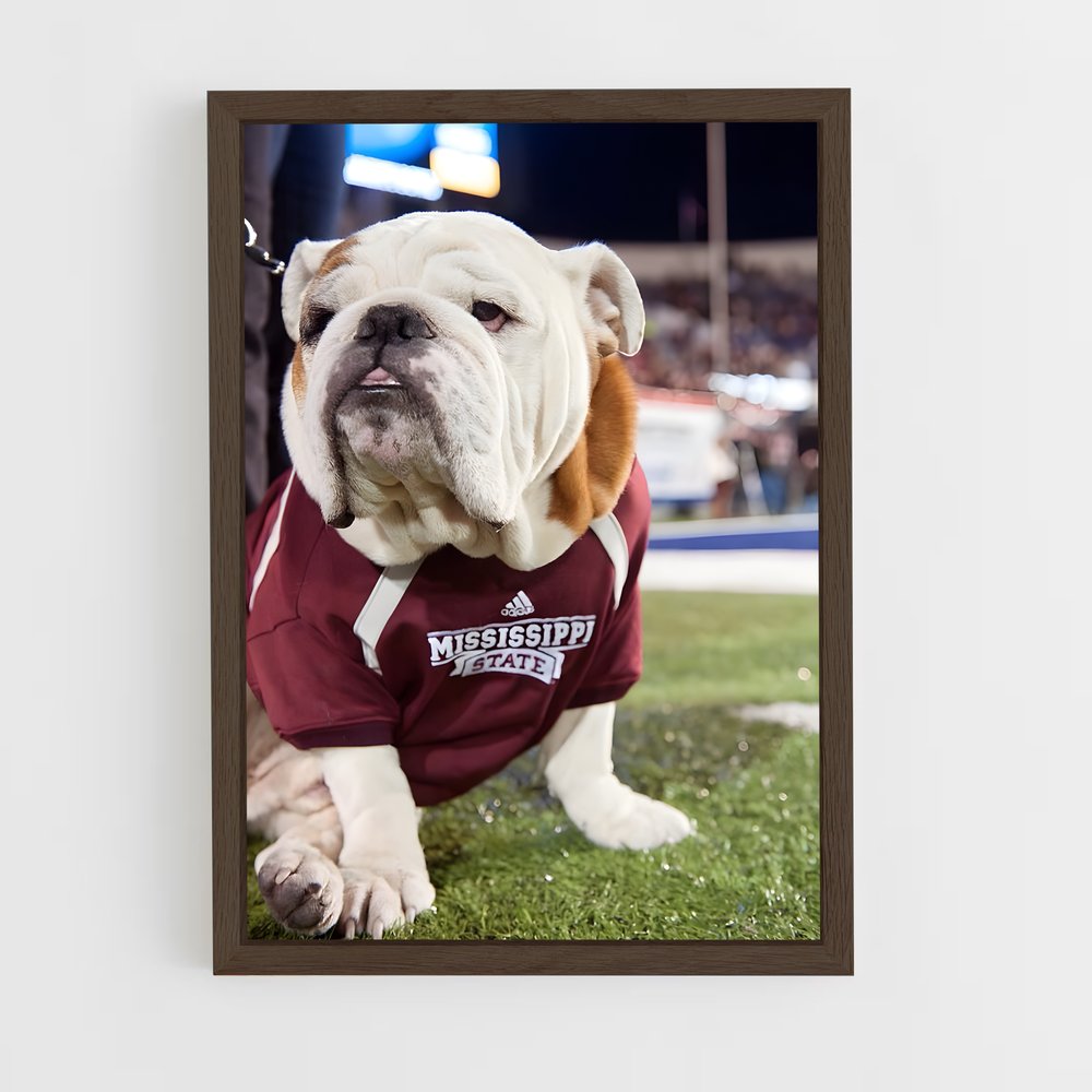 Poster Bulldogs en Maroon – affiche Baseball (vue 5)